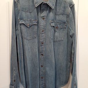 POLO RALPH LAUREN WOMENS DENIM SHIRT-L